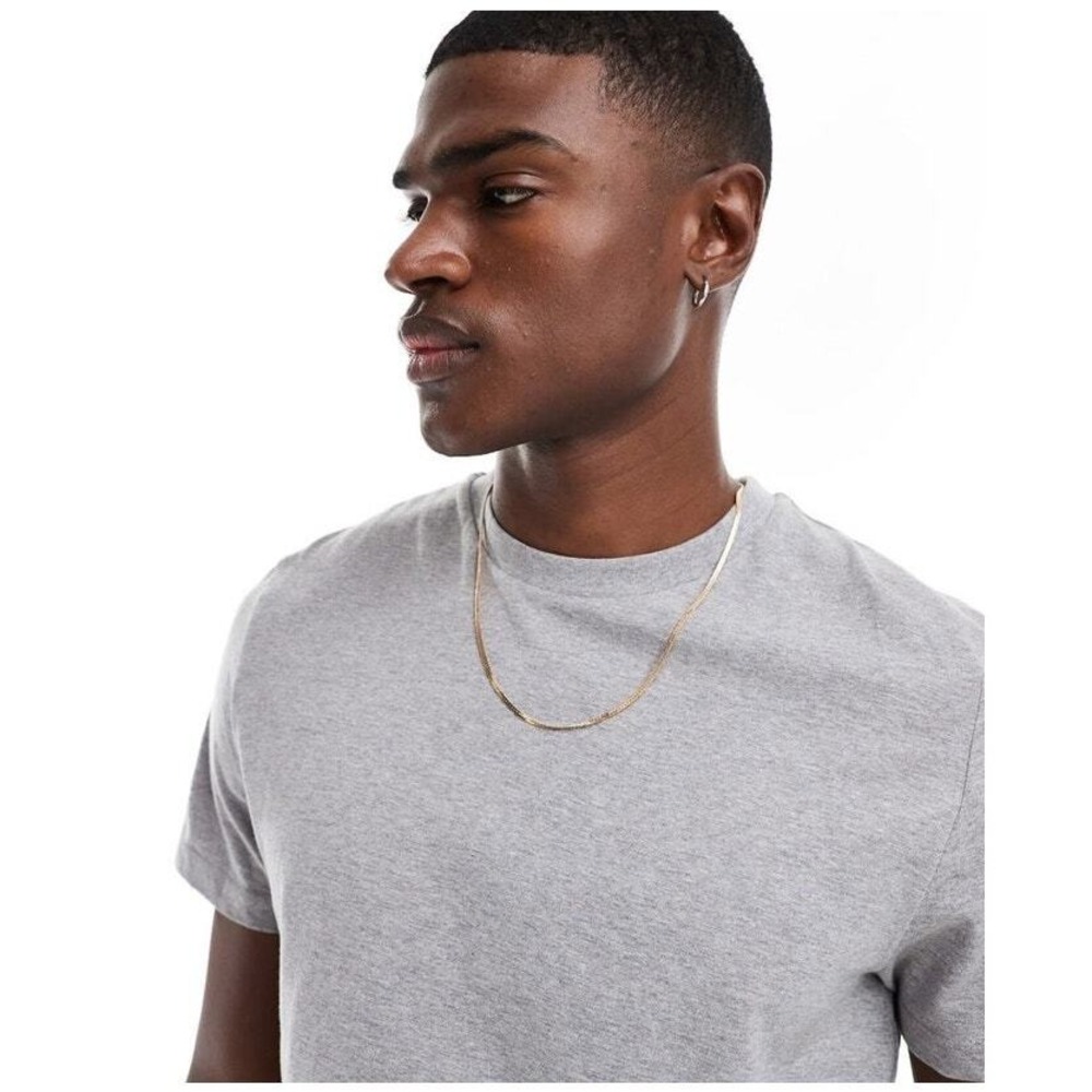 ASOS Design Classic Grey Heather T-Shirt 100%‎ Cotton Men's L New!